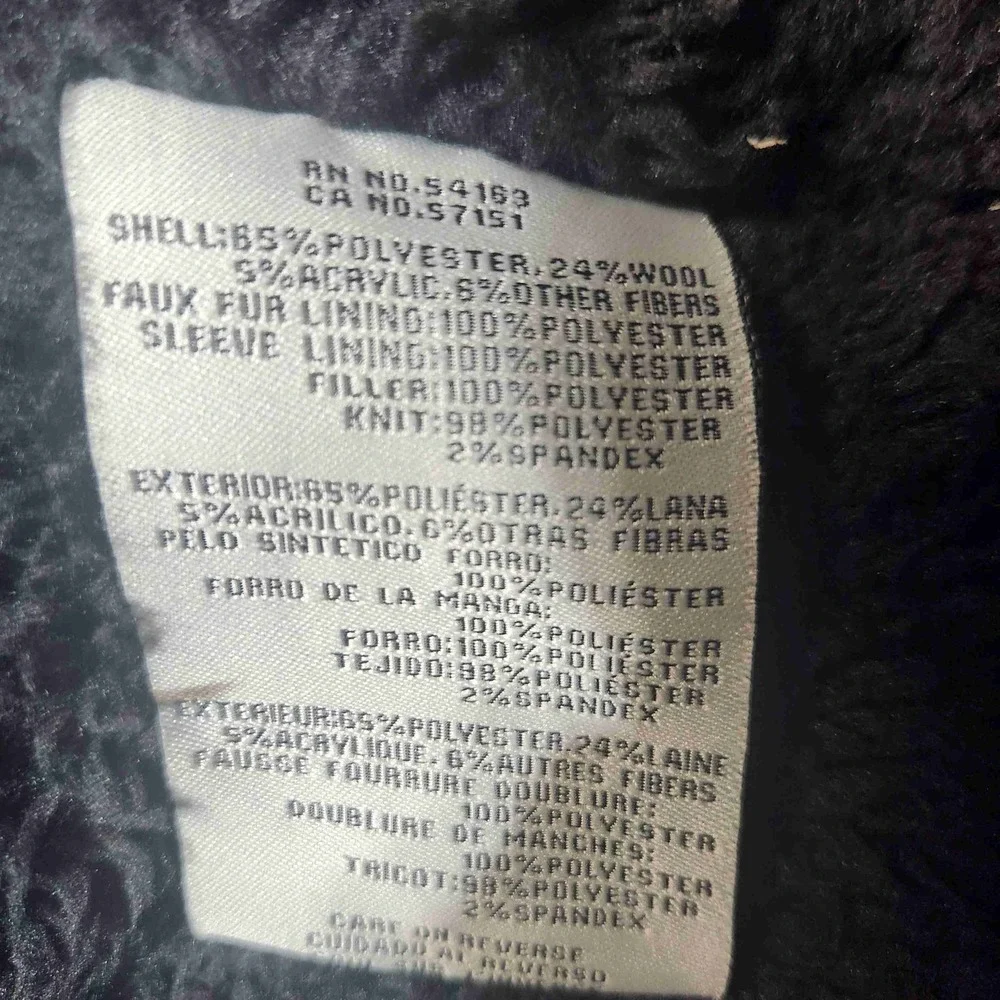 Levi's‎ Mens Wool-Feel Jacket Sherpa Fleece Lined Coat Sz Large